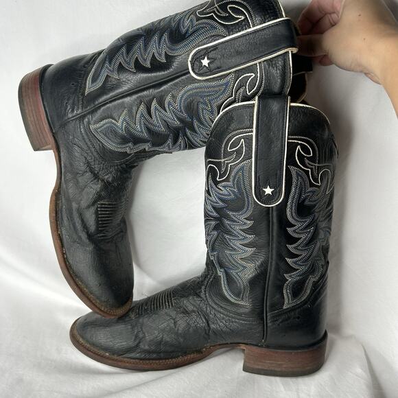 Tony Lama Smooth Ostrich Boots Black Men’s Size 11 D Round Toe main image 7